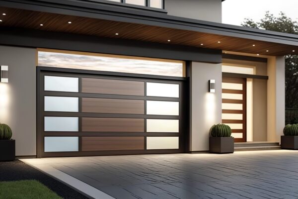 Garage door with a creative design